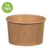 Set 10 pahare pentru inghetata,carton,natur,150 ml