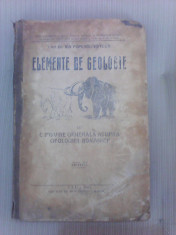 Elemente de geologie , cu privire generala asupra geologiei Romaniei , 1924 foto