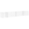 Jardiniera gabion in forma de H, 260 x 40 x 40 cm, sarma otel