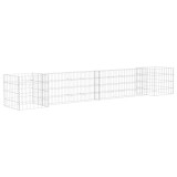 Jardiniera gabion in forma de H, 260 x 40 x 40 cm, sarma otel