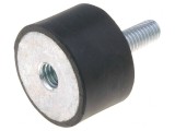 Atenuator de Vibrații M6 25mm Guma 15mm 690N