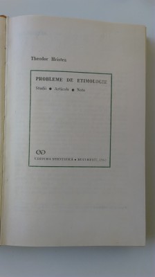 Probleme de etimologie - Theodor Hristea (5+1)5 foto