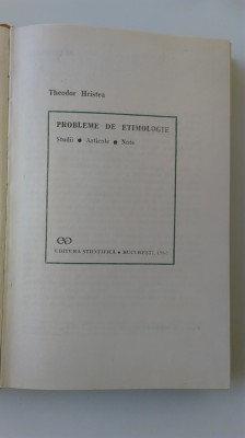 Probleme de etimologie - Theodor Hristea (5+1)4 foto