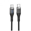 Cablu transfer date si incarcare Hoco U115 USB-C PD100W QC3.0 1m, Negru
