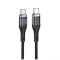 Cablu transfer date si incarcare Hoco U115 USB-C PD100W QC3.0 1m, Negru
