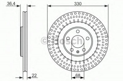 Disc frana AUDI Q7 (4M) (2015 - 2016) BOSCH 0 986 479 750 foto