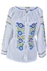 Bluza tip ie dama R2, alb cocos/galben , marimea L foto