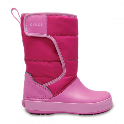 Cizme Crocs Lodgepoint Snow Boot Roz - Candy Pink foto