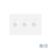Cumpara ieftin Intrerupator triplu wireless cu touch Livolo, cap scara/cruce, alb
