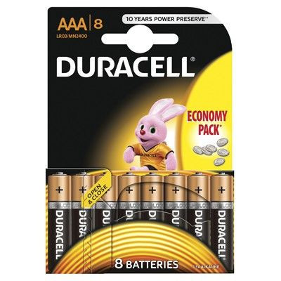 Set X 8 Baterii AAA LR03 Duracell 30500964