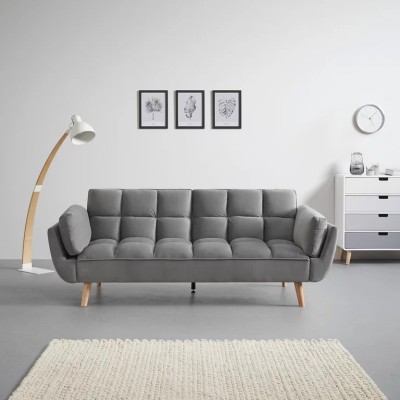 Canapea Rubik 213x82x81 cm Tapiterie Catifea Light Grey (cod AF 2423-07) foto