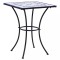 vidaXL Masă de bistro mozaic, albastru și alb, 60 cm, ceramică