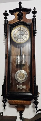 Ceas de perete cu pendula si 2 greutati Lenzkirch foto