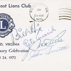 Plic LIONS CLUB, Richmond, Virginia, S.U.A., 24 Martie 1972