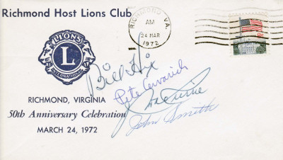 Plic LIONS CLUB, Richmond, Virginia, S.U.A., 24 Martie 1972 foto