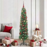 vidaXL Brad de Crăciun artificial Verde 180 cm PVC și oțel și plastic 3394951