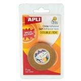 Banda dublu adeziva, Apli, transparenta, 7 mm x 10 m