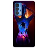 Husa compatibila cu Motorola G20 model Fantasy galaxy, Silicon, TPU, Viceversa, Transparent, Carcasa