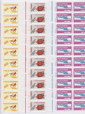 ROMANIA 2002 LP 1594 SERVICII POSTALE II SET COLI 50 TIMBRE MNH foto