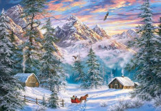 Puzzle Castorland 1000 Mountain Christmas foto