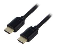Cablu HDMI 2.0 0,75m negru PVC foto