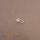 Piercing Nas Fals Argint SaraTremo Danger - Nu Necesita Gaura, 1cm, Certificat Argint