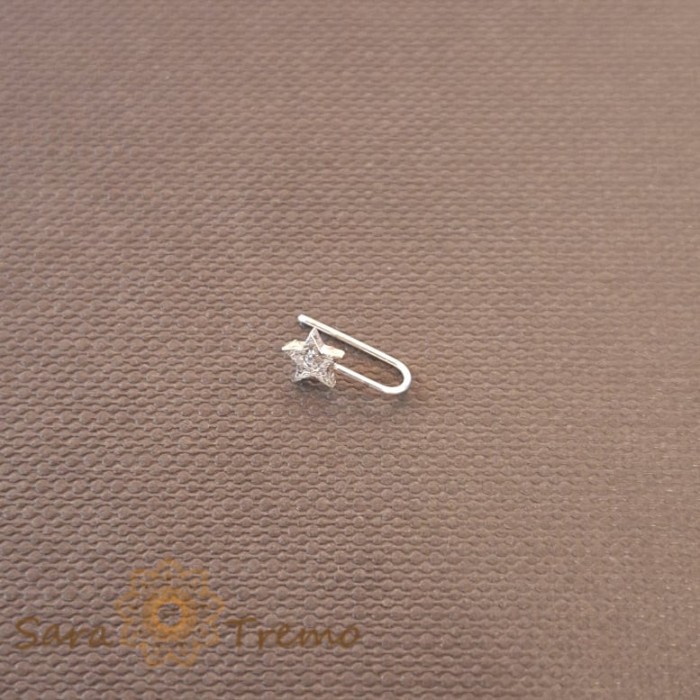 Piercing fals pentru nas din argint Danger