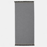 Prosop de plaja din bumbac, Gri, 150x75cm, cu franjuri si banda decorativa, CMCLASS