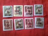 Serie mica Ungaria 1946 cu supratipar II , 8 valori