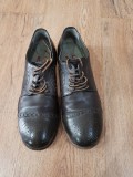 Pantofi barbat noi handmade piele naturala integral model oxford deosebit, 40, Coffee