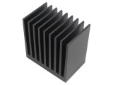 Radiator extrudat cu aripioare negre 50x80x80mm