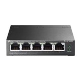 Switch 4 porturi RJ45 10/100 Mbps PoE, 1 port RJ45 10/100 Mbps, Buget PoE 67W, Unmanaged - TP-Link TL-SF1005P