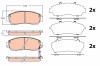 TRW GDB3581 set placute frana,frana disc