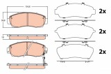 TRW GDB3581 set placute frana,frana disc