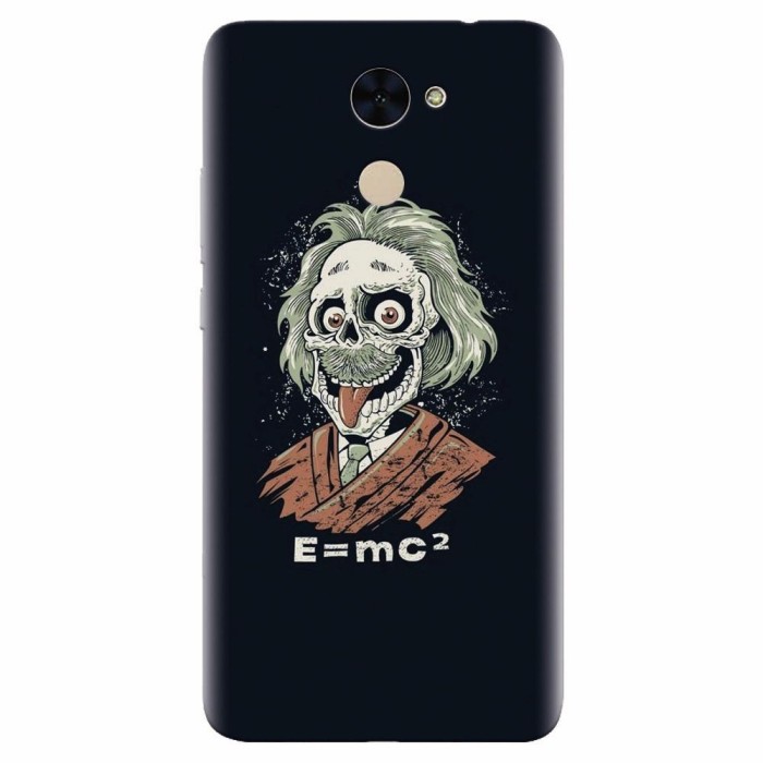 Husa silicon pentru Huawei Y7 Prime 2017, Albert Einstein Caricature