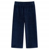 Pantaloni de copii din velur, bleumarin, 128, vidaXL