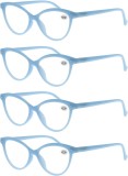 Set de 4 perechi ochelari de citit Modfans, pentru dama, cu dioptrii +1.0, albastru deschis