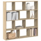 VidaXL Raft cubic perete 12 compartimente stejar sonoma lemn prelucrat