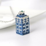 Pandantiv / Colier / Lantic - DOCTOR WHO 3D Tardis Police - Albastru