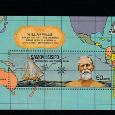 Samoa 1974-Centenar U.P.U.,colita dantelata,MNH.Mi.Bl.6