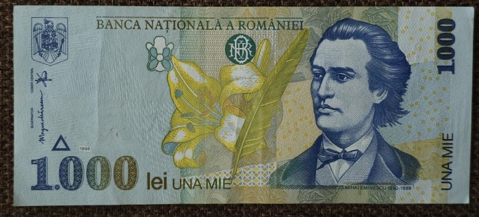 1000 lei 1998, BNR inclinat, Rom&acirc;nia