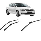 Cumpara ieftin Set 3 stergatoare SKODA OCTAVIA III (5E3, NL3, NR3) din 2012-2020, pentru parbriz si luneta fata si spate auto, Bosch Aerotwin-Aerotwin, din cauciuc s