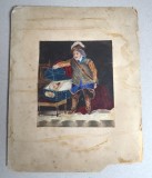 Cromwell deschizand sicriul lui Charles I acuarela secolul 19, Istorice, Altul