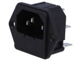 Conector Alimentare AC IEC 60320 C14 10A Soclu Tată