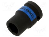 Cap tubulară cu impact 13mm 1/2 scurtă KING TONY