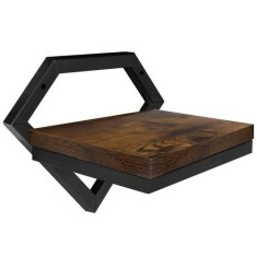 Suport pentru flori, fixare pe perete, greutate suportata 10 kg, blat MDF, cadru otel, 19 x 23 x 20 cm