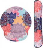 Set mousepad si suport pentru incheietura Haocoo, spuma cu memorie/cauciuc PU, multicolor