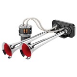Claxon Auto Bitonal 2 Goarne SEGER 24V, 115dB, 34cm &amp; 26cm - Puternic &amp; Durabil