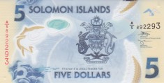 Bancnota Insulele Solomon 5 Dolari (2019) - PNew UNC ( polimer - vezi descriere )