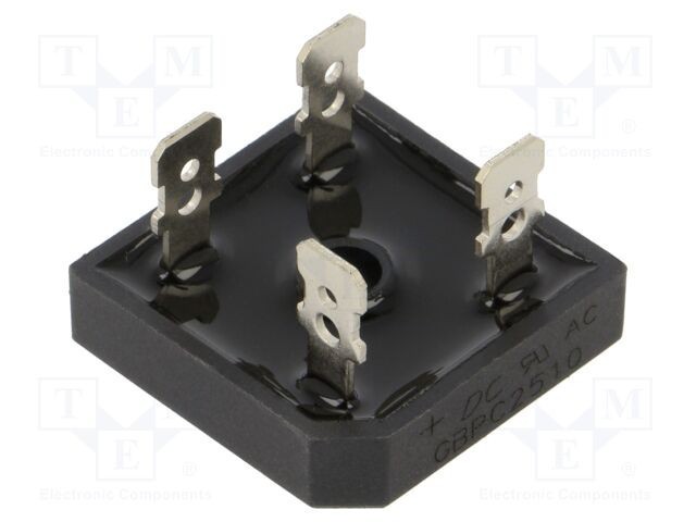 Punte redresoare monofazată Urmax 1kV 25A 350A MBR-25 DC COMPONENTS